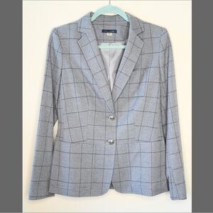 Gray Plaid Women's Blazer